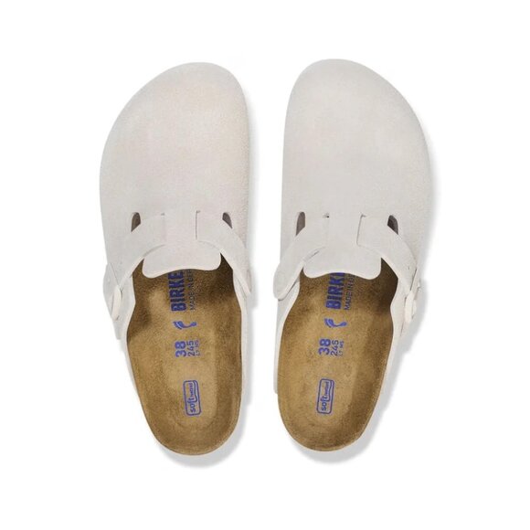 Birkenstock Boston Soft Footbed Suede Unisex Sandals - Antique - Picture 2 of 5